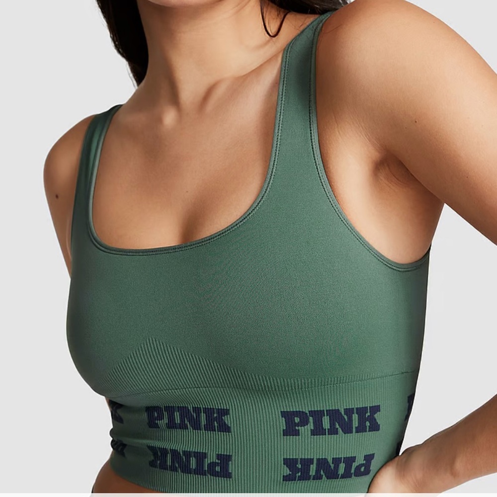 PINK Victoria's Secret Women's Green Sports Bra